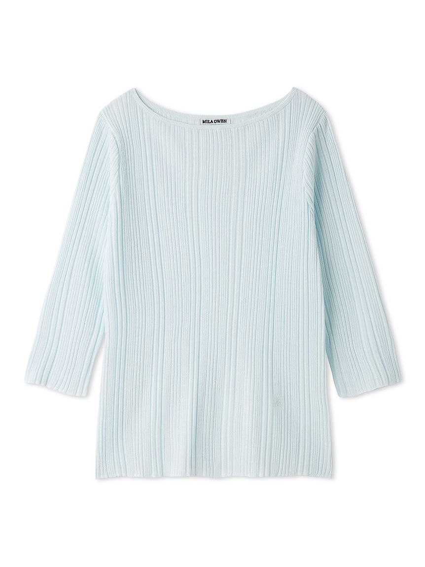 連休限定　Sheer rib spring knit シアーリブスプリングニット シアーランダムリブニット(ニット)｜トップス｜Mila Owen（ミラ