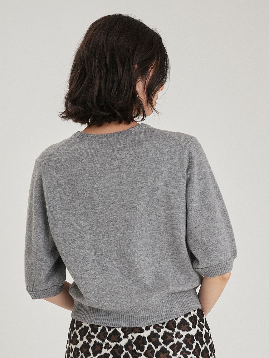 カシミヤ混クロップドニットプルオーバー(ニット・セーター)｜トップス