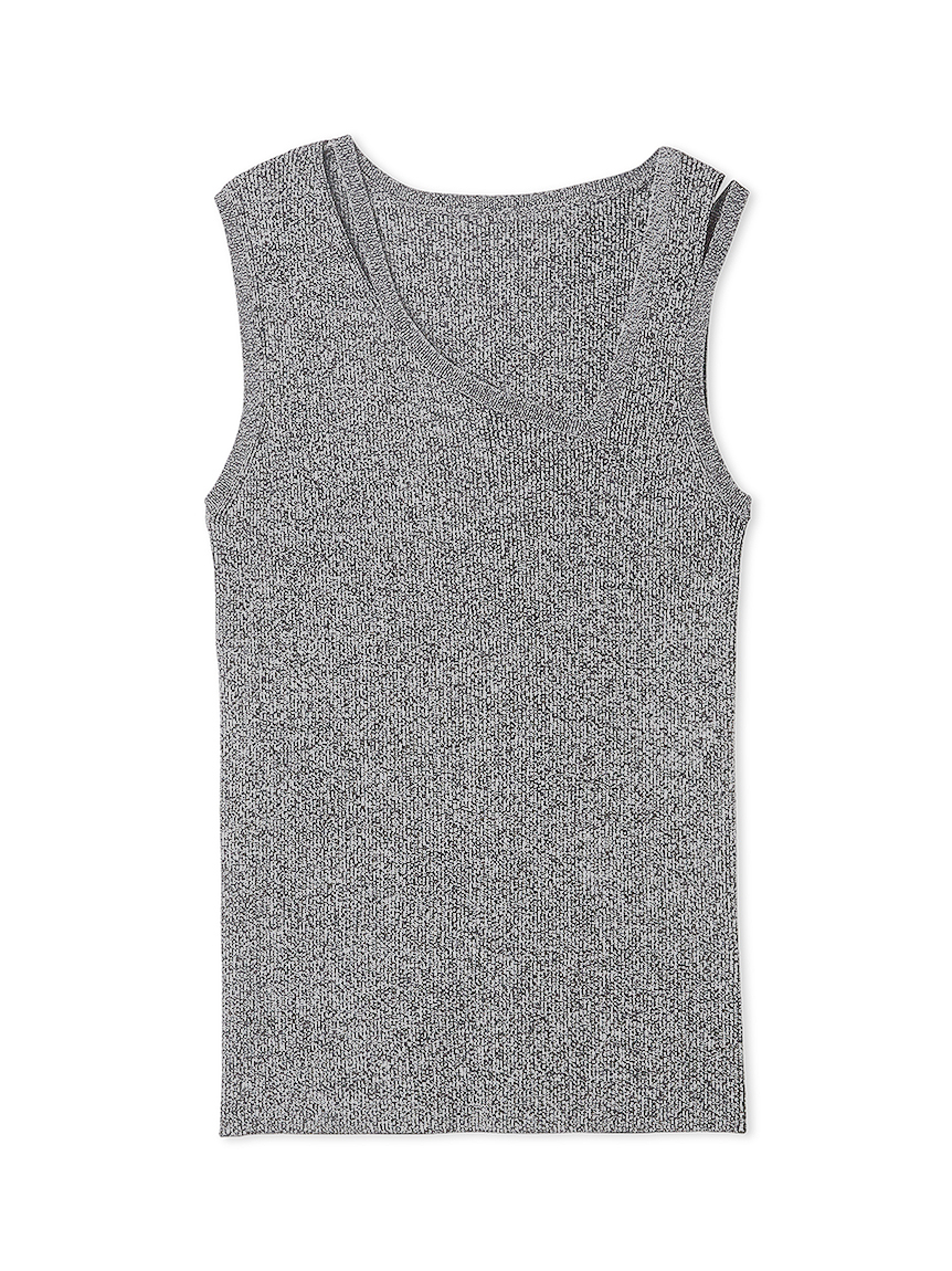 エブール ebure 　完売　シルクテープハンドニット タンクトップ シルクブレンドニットタンクトップ(タンクトップ)｜トップス｜Mila
