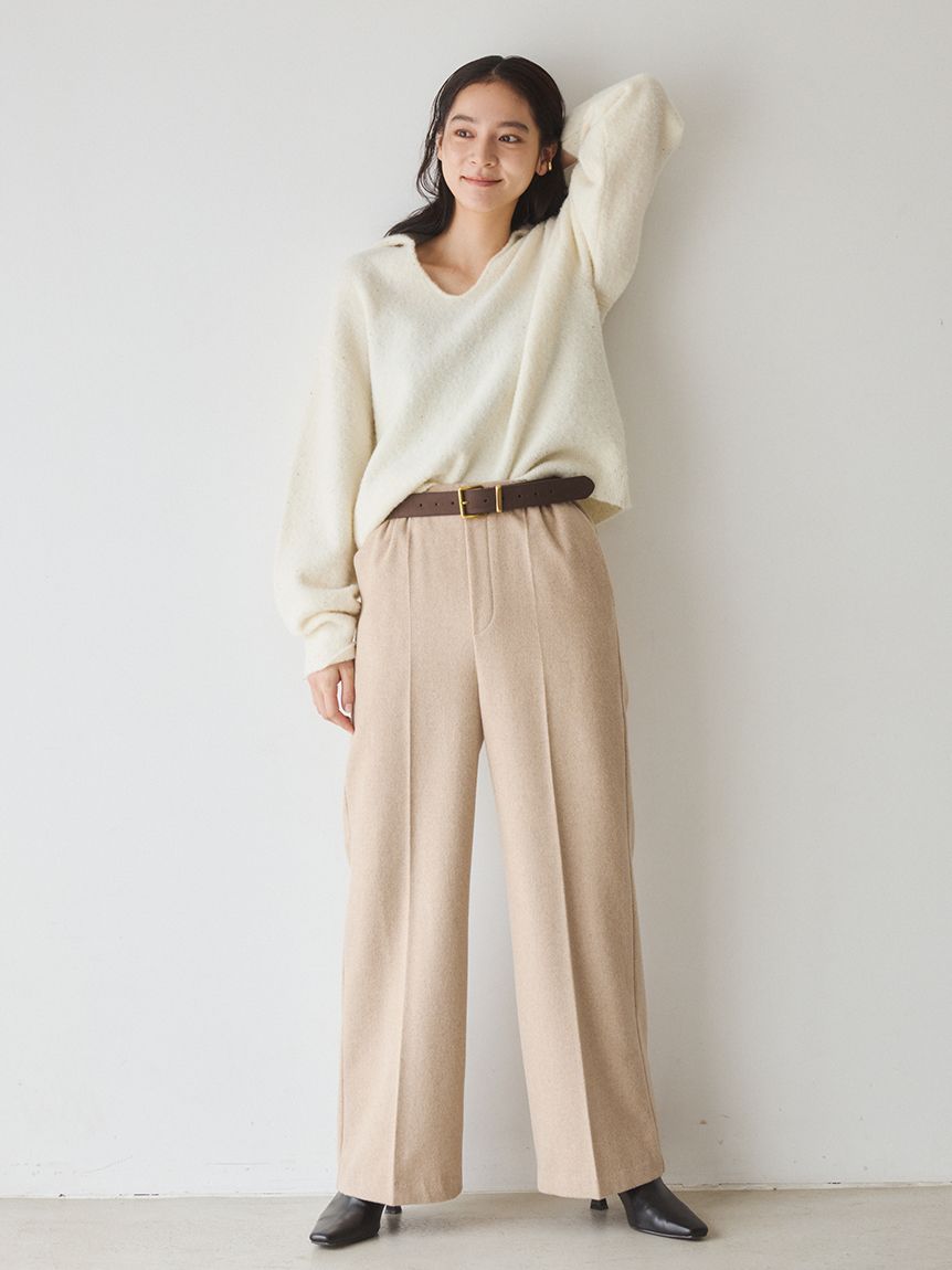 ダイアミチップ ベース ノンワイプトップ まとめ売り アルパカ混スパンコールスキッパーニット(ニット・セーター)｜トップス