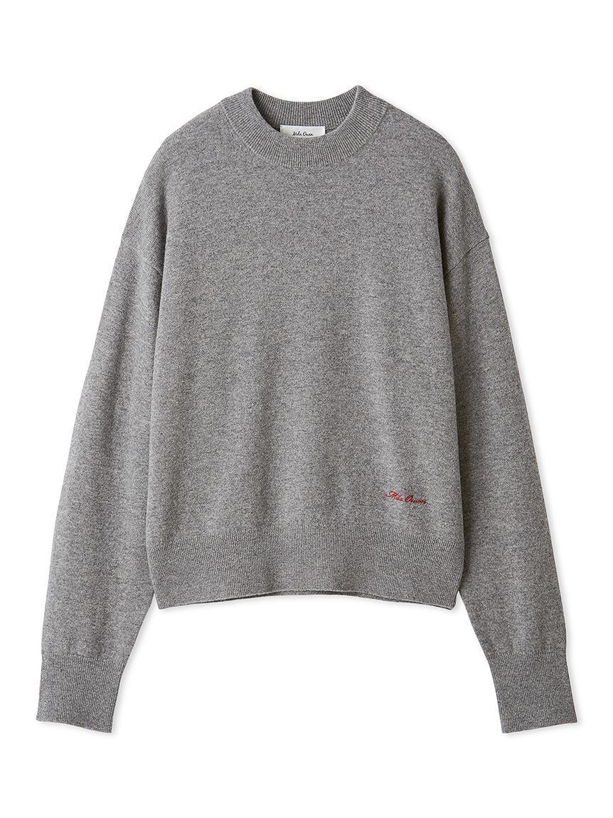 wool100％クルーネックベーシックニットトップス(ニット・セーター