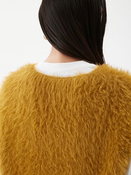 Vネックシャギーニットベスト(ベスト)｜アウター｜Mila Owen（ミラ