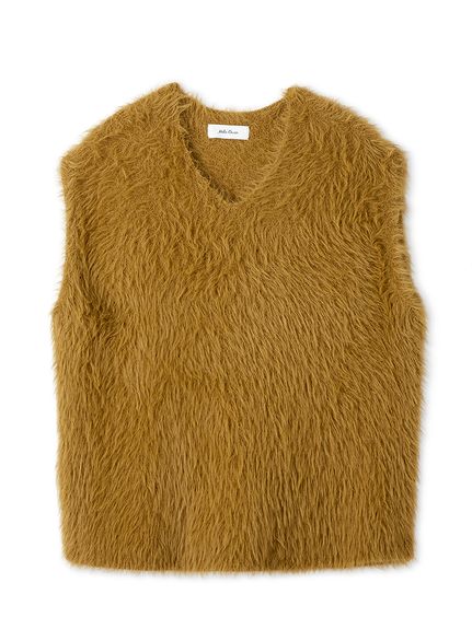 Vネックシャギーニットベスト(ベスト)｜アウター｜Mila Owen（ミラ