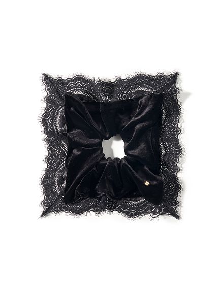 ベロアレース スクエアシュシュ(ヘアアクセサリー)｜グッズ│MUCHA