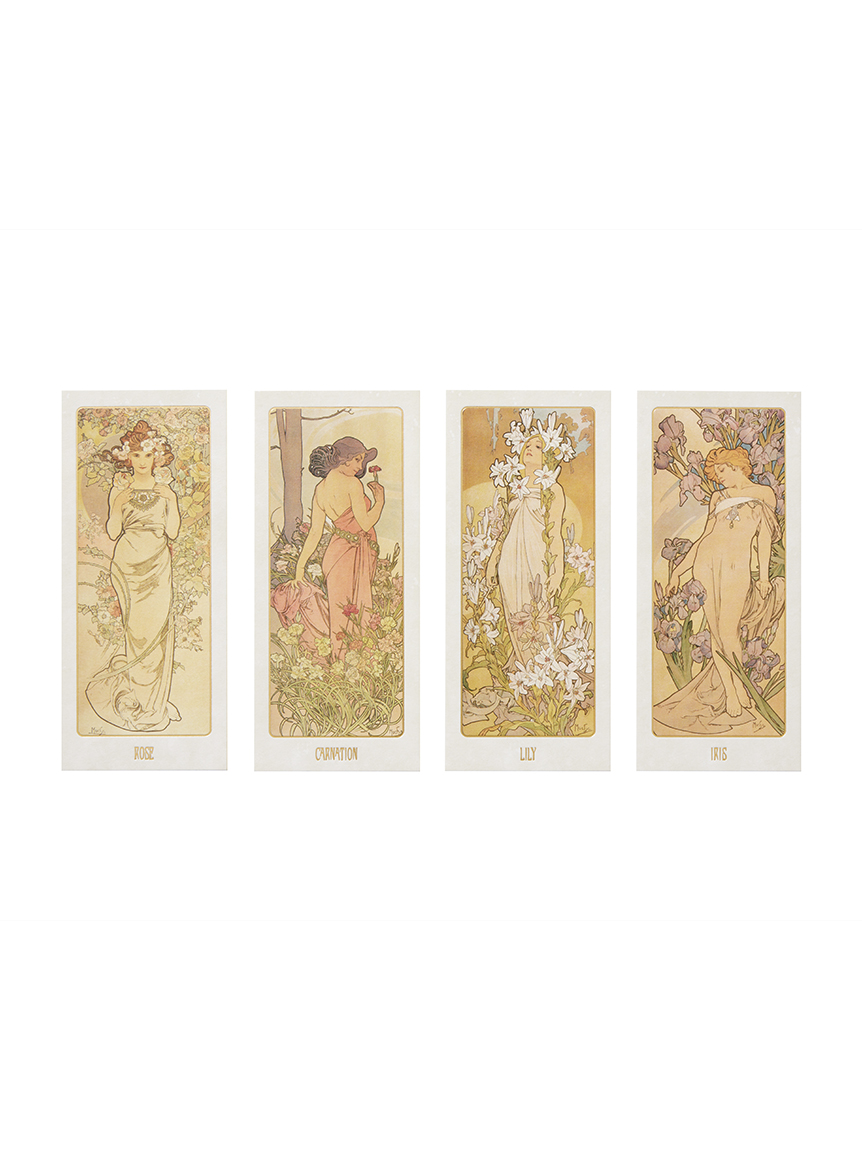 Mucha 桜草 アルフォンス・ミュシャ「桜草」クロスステッチ刺繍図案