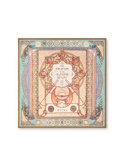 【新品未開封】ミュシャ 四つの花 五彩織フェイスタオル 4枚セット MUCHA プリントハンドタオル(インテリア)｜グッズ│MUCHA（ミュシャ