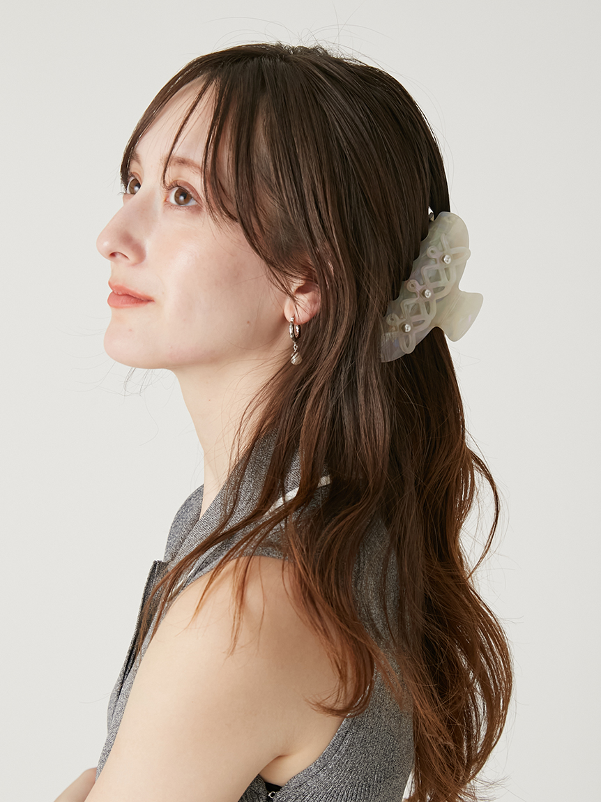 ヘアクリップL ハートパール(ヘアアクセサリー)｜グッズ│MUCHA