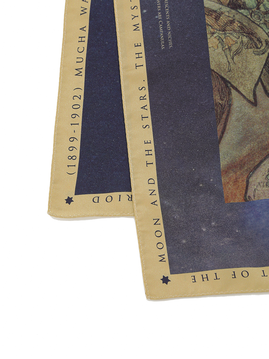 シルクスカーフ 月と星(スカーフ)｜グッズ│MUCHA（ミュシャ）の