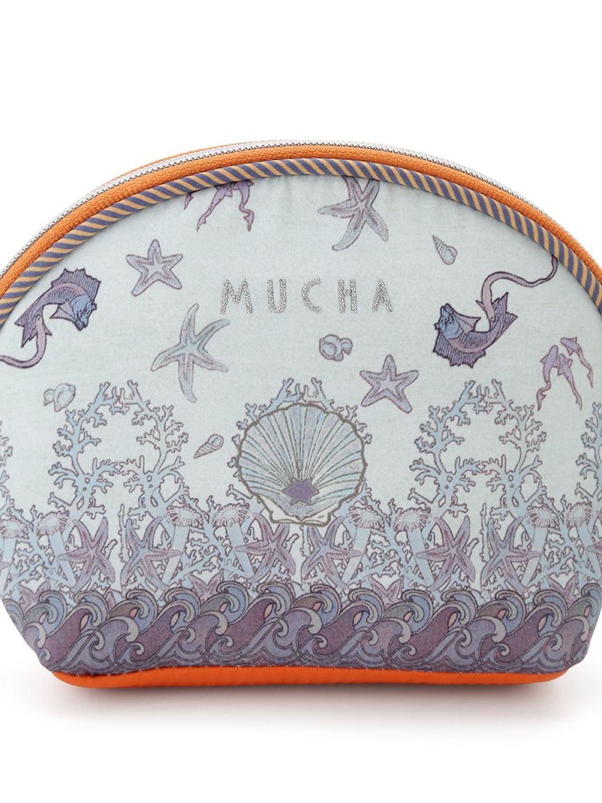 3つのお部屋の ポーチ ミシェル サテンポーチ トリポリ マリン(ポーチ)｜グッズ│MUCHA（ミュシャ）の