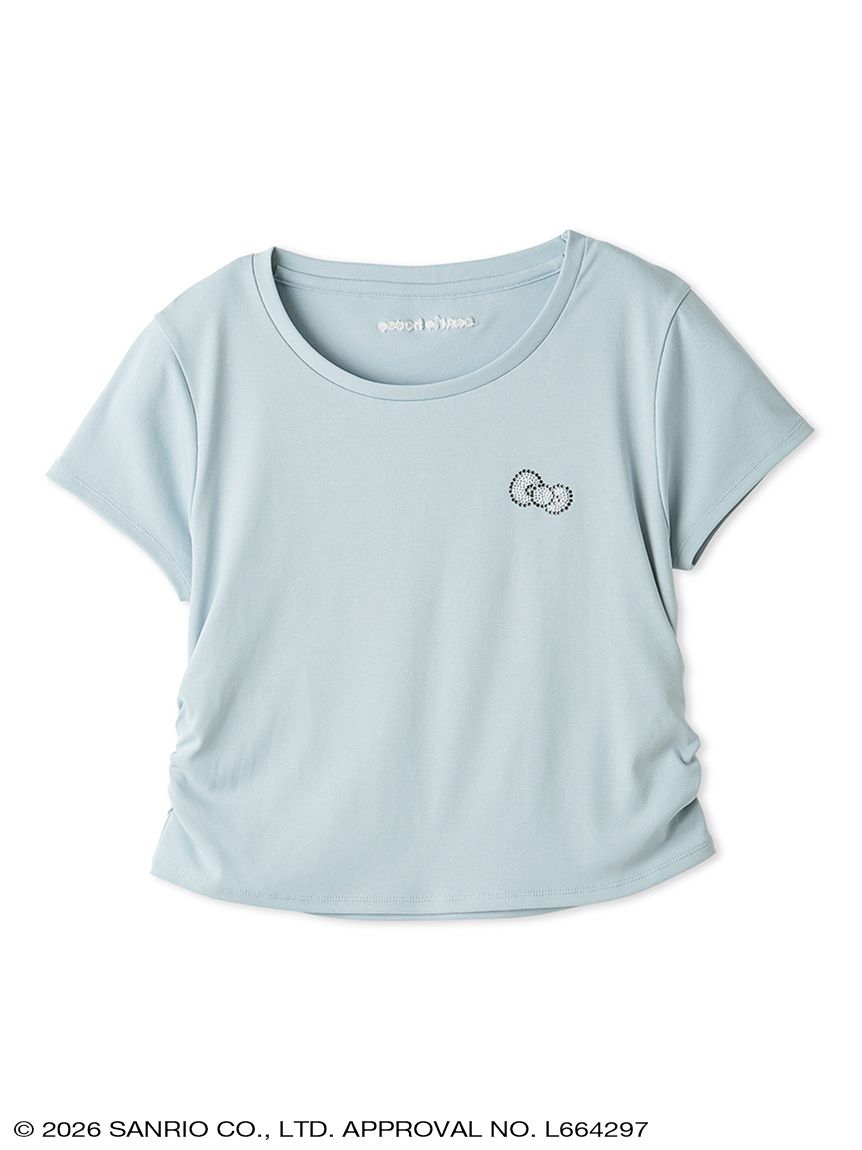 ハローキティ サイドシャーリングクロップドTシャツ(トップス