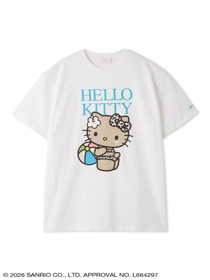 【ONLINE限定カラーあり】【SUMMER BEACH CLUB】ハローキティ（日焼けデザイン）BIG Tシャツ