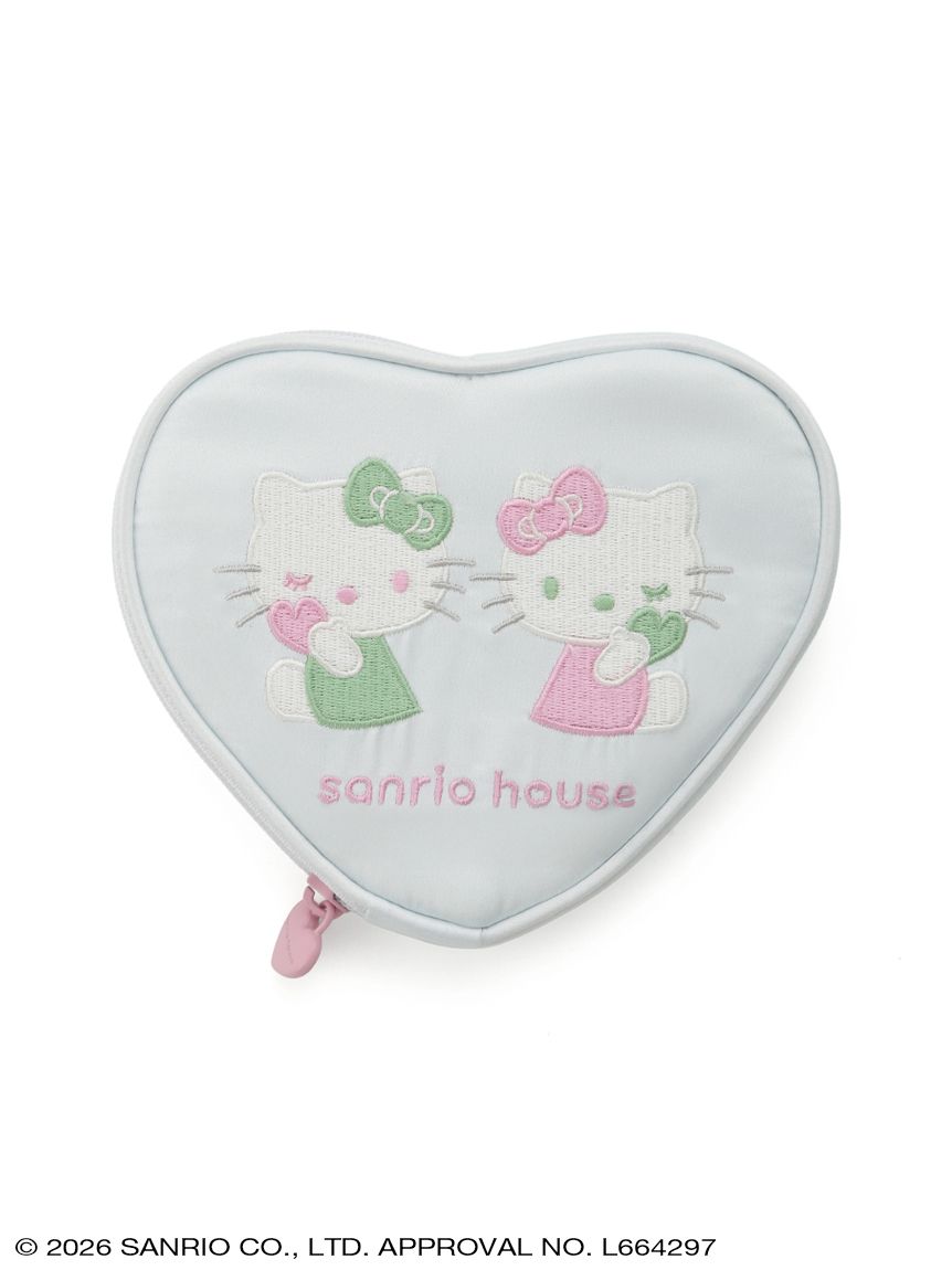 ハローキティ刺繍ハート型ポーチ(ポーチ) │sanrio house（サンリオ