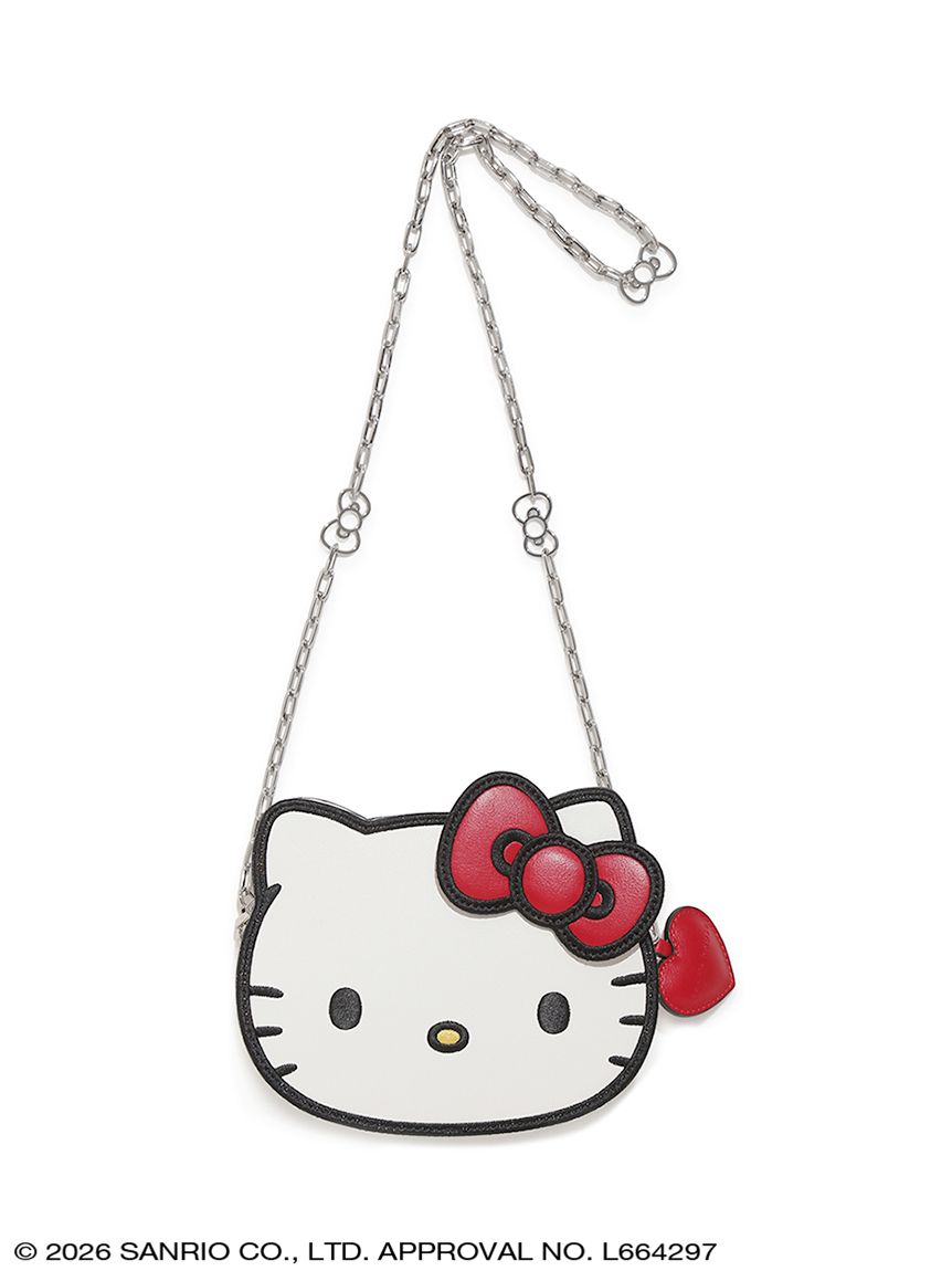ハローキティ ウォレットショルダーバッグ(フェイス形メタルリング) sanrio（サンリオ） ハローキティ フェイス形ショルダーバッグ : 公式