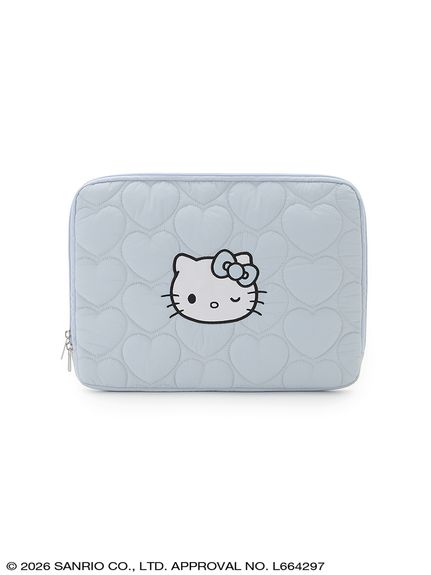 サンリオハウス pcケース　ブラック ハローキティ ハートキルティングPCケース(バッグ) │sanrio house