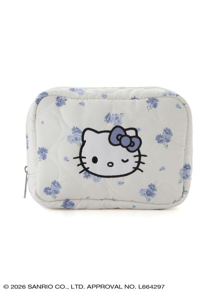 ハローキティ フラワープリントキルティングポーチ(ポーチ) │sanrio
