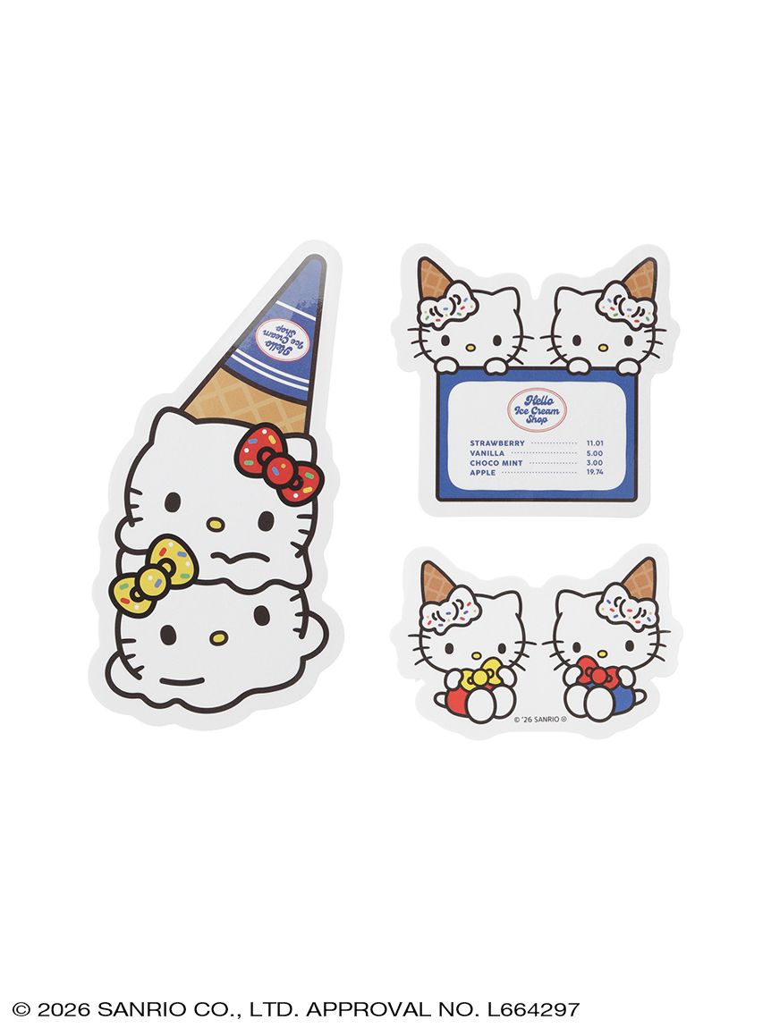 HELLO ICE CREAM SHOP 】ステッカー3枚セット(その他) │sanrio house