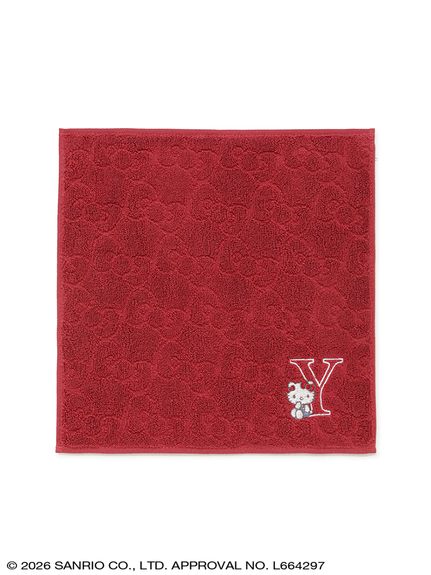ONLINE限定】イニシャル ハローキティ リボンハンドタオル(レッド