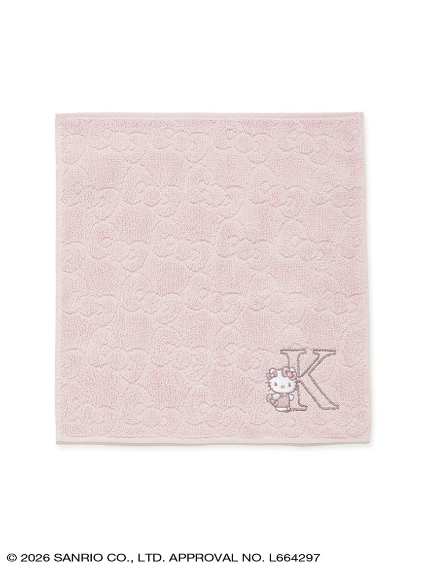 HELLO KITTY モコモコボディタオル ピンク イニシャル ハローキティ リボンハンドタオル(ピンク)(タオル