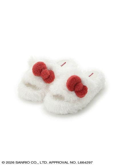 フェイスモチーフふわふわルームシューズ
