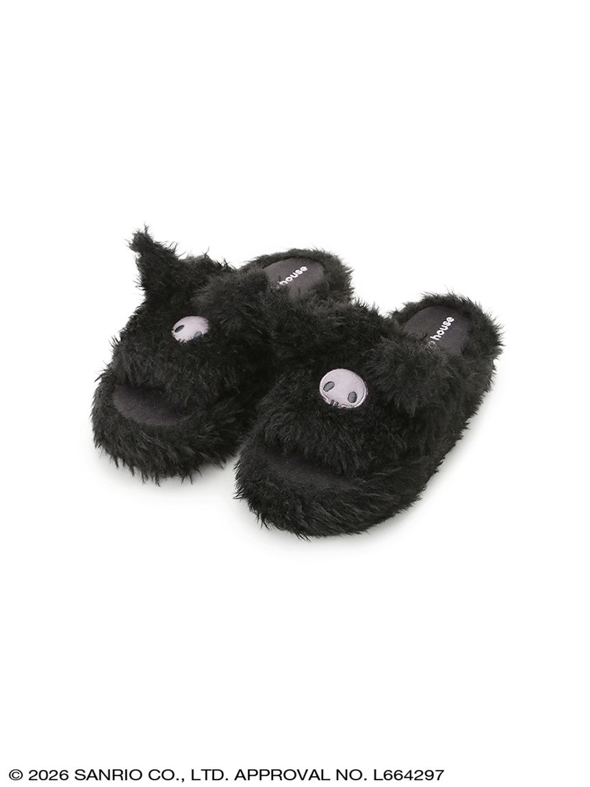 希少　サンリオ　Sanrio ブラッククロミ　ごろ寝枕　ルームシューズセット フェイスモチーフふわふわルームシューズ(ホームその他) │sanrio