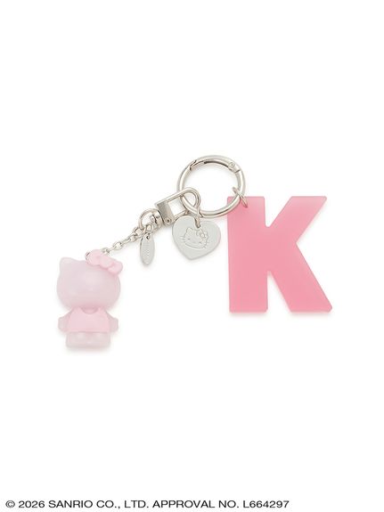 AIRI様 No.13 リボンチャーム チェーン変更　イニシャルA、K ハローキティイニシャルチャーム【K】(アクセサリー) │sanrio house