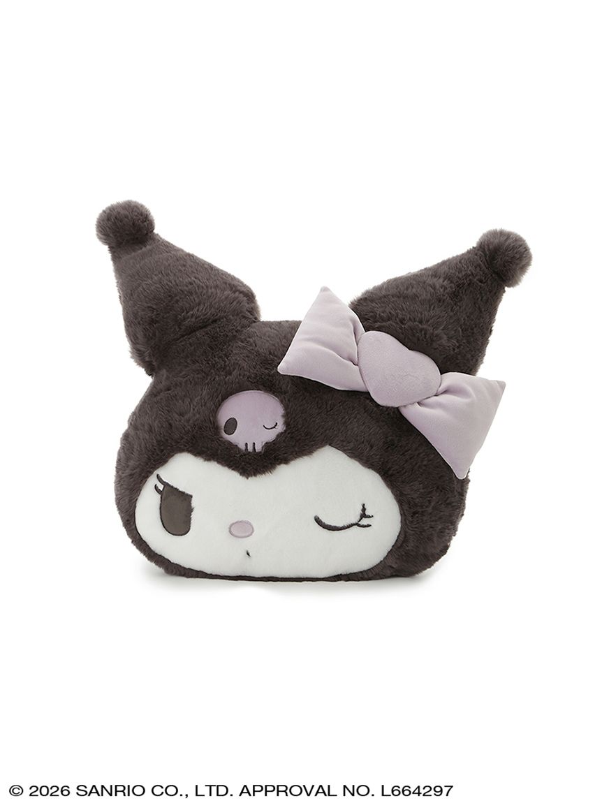 サンリオハウス　リボンウィンクフェイスファークッション　クロミ リボンウィンクフェイスファークッション(インテリア) │sanrio house