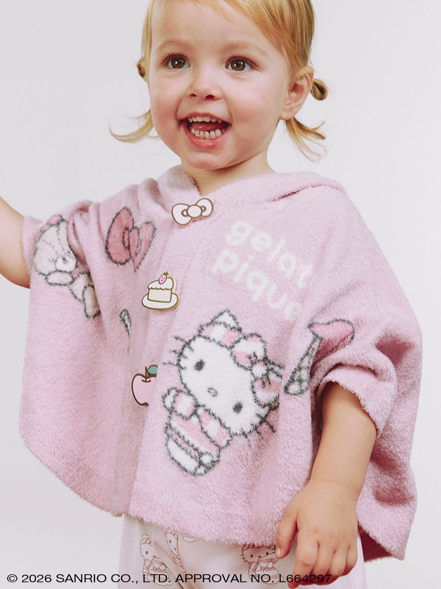 新品未使用 スムーズィーポンチョ　ジェラピケ　サンリオ　キティ kitty gelato pique】【BABY】スムーズィーポンチョ(キッズ＆ベイビー