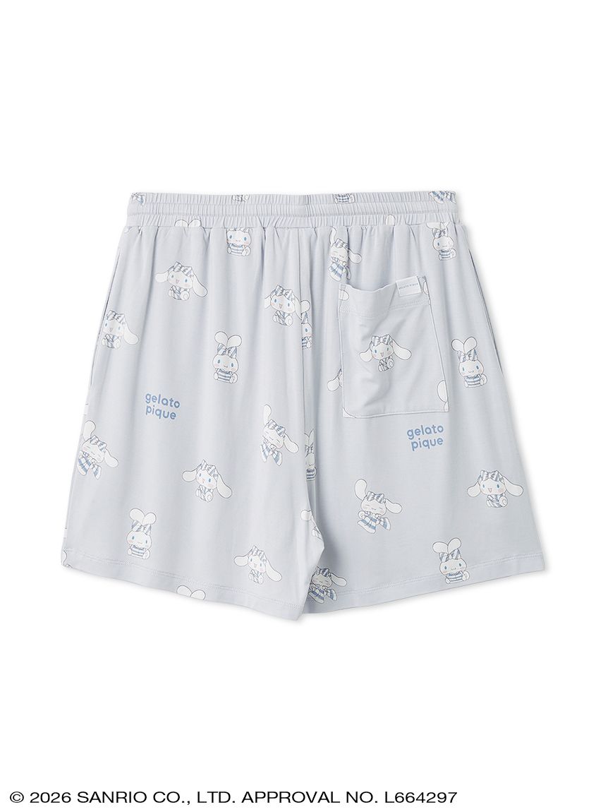 【gelato pique】総柄ショートパンツ Tシャツ セット　シナモロール gelato pique】【LADIES】総柄ショートパンツ(ルームウェア・インナー
