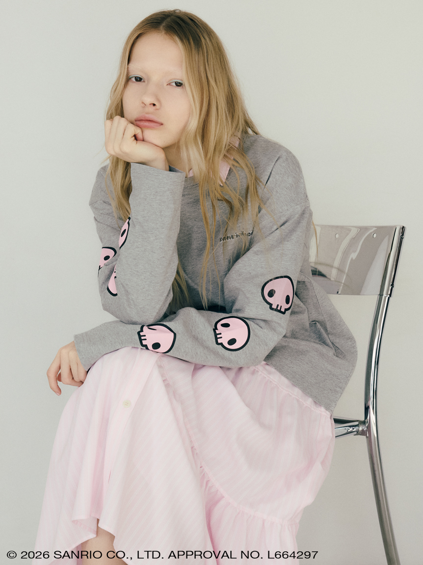 バックスタイルプリントクルーネックロンT(トップス) │sanrio house