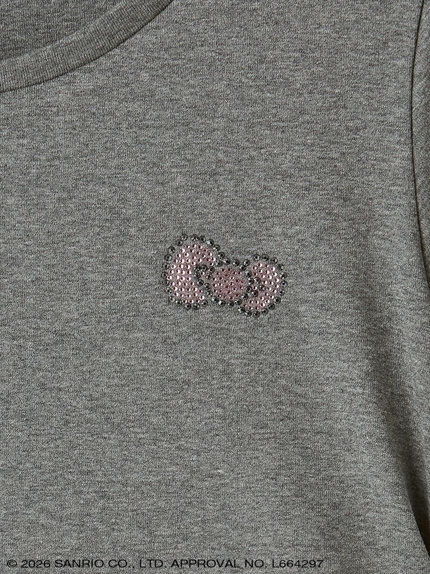 ハローキティ サイドシャーリングクロップドTシャツ(トップス