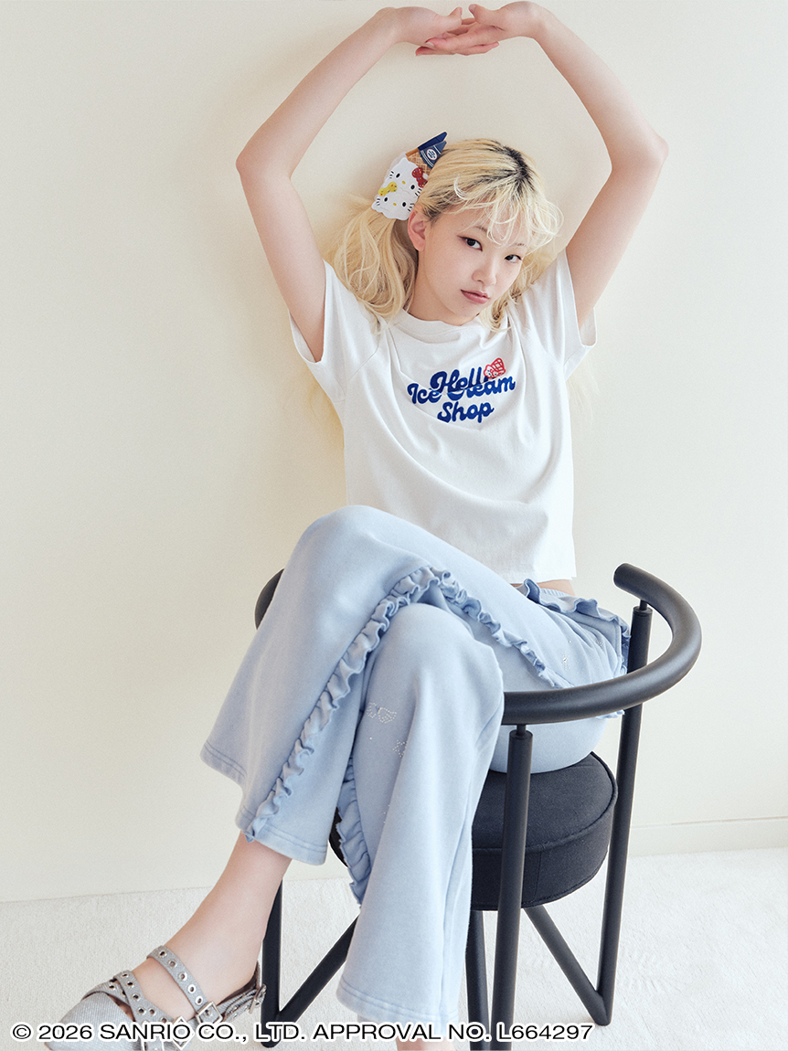 HELLO ICE CREAM SHOP 】クロップドTシャツ(トップス) │sanrio house
