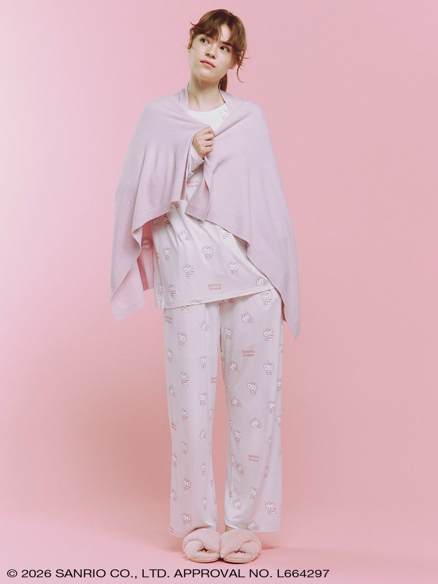 gelato pique】【LADIES】総柄ロングTシャツ(ルームウェア・インナー