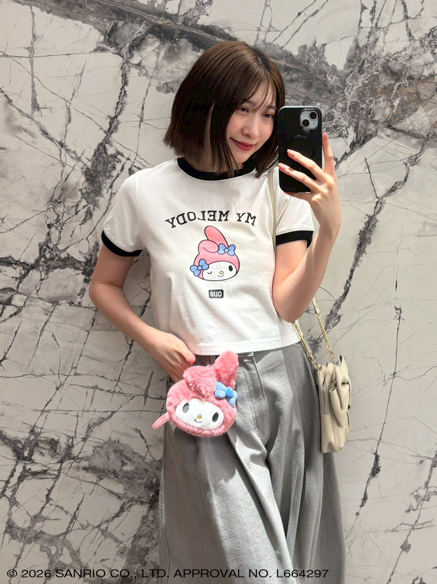 クロップド丈リンガーTシャツ(トップス) │sanrio house（サンリオ