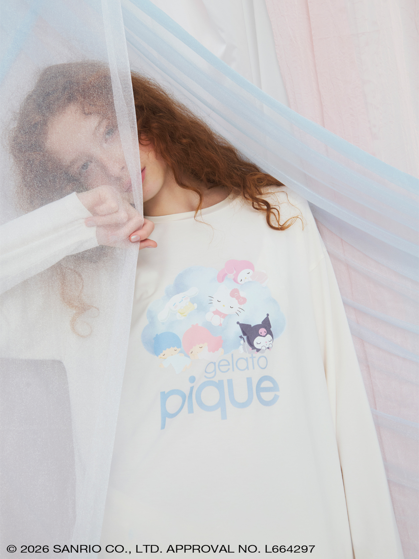 gelato pique】【LADIES】ワンポイント柄ロンT(ルームウェア・インナー