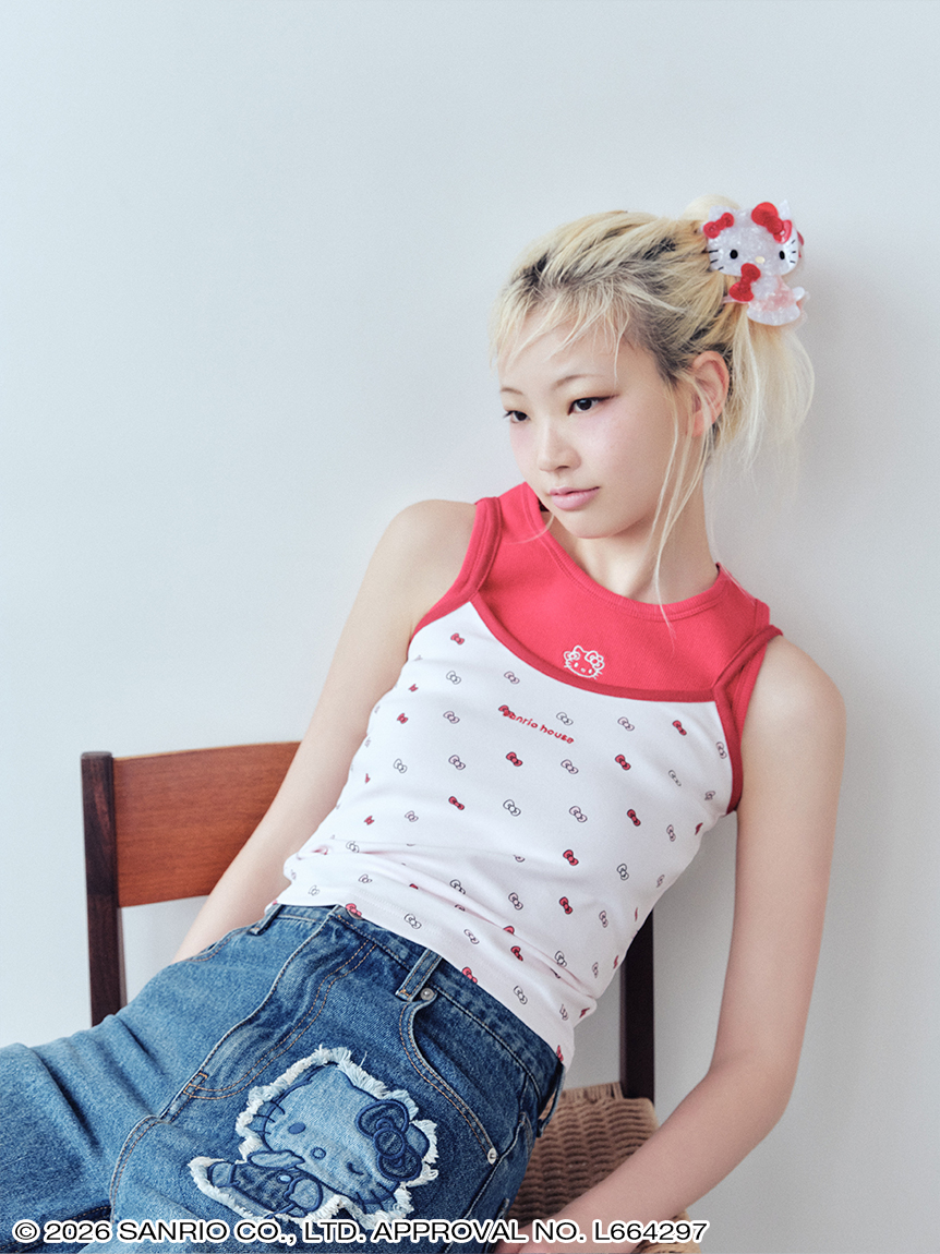 アップリケワイドデニムパンツ(ボトムス) │sanrio house（サンリオ