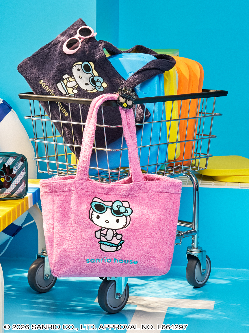 SUMMER BEACH CLUB】ハローキティ パイルトートバッグ(バッグ