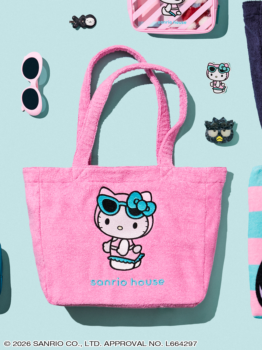 SUMMER BEACH CLUB】ハローキティ パイルトートバッグ(バッグ