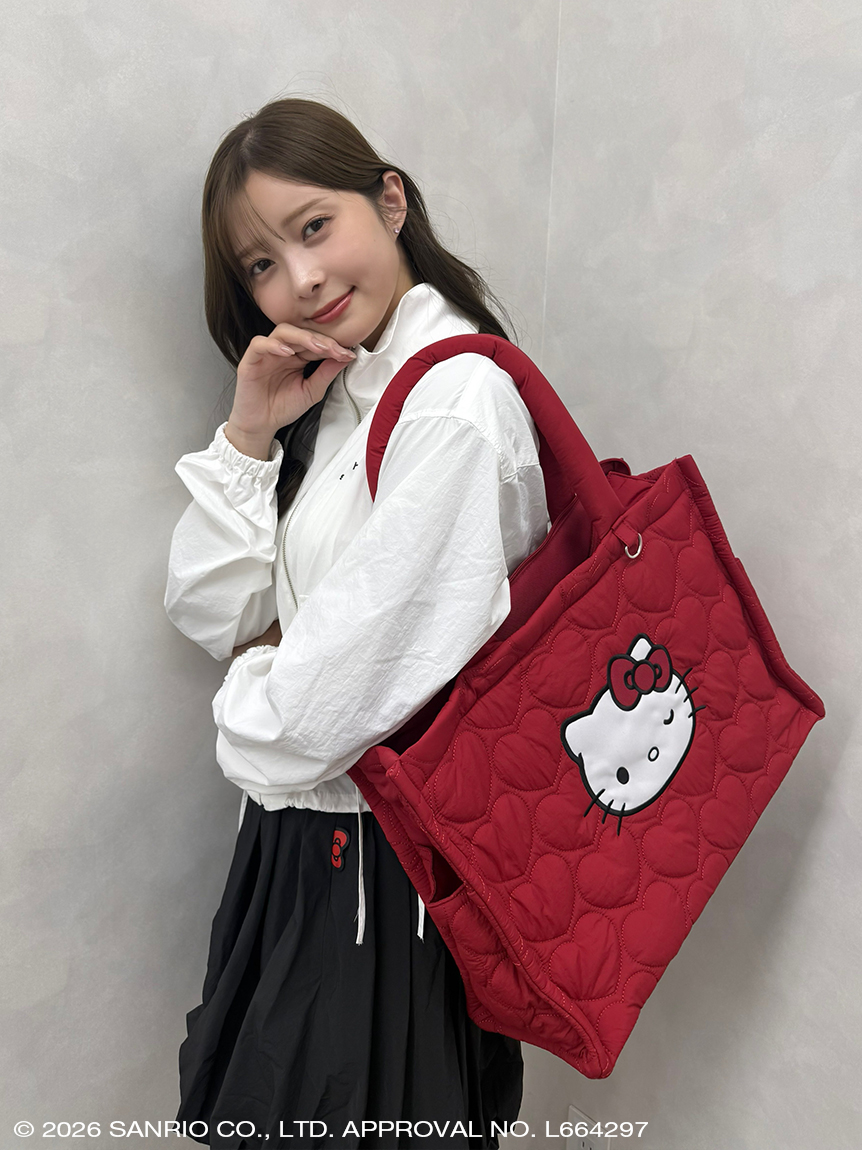 ハローキティ ハートキルティングトートバッグ(バッグ) │sanrio house