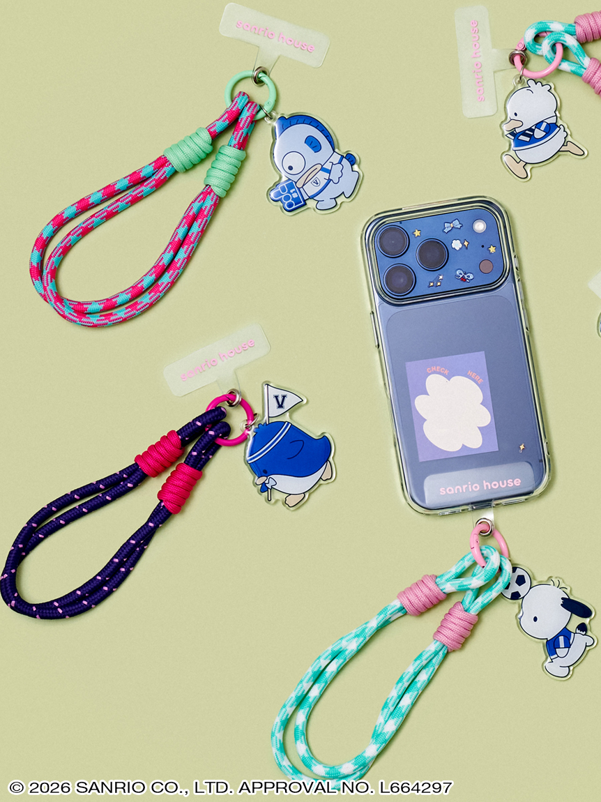はぴだんぶい アクリルキーホルダー付きハンドストラップ(チャーム