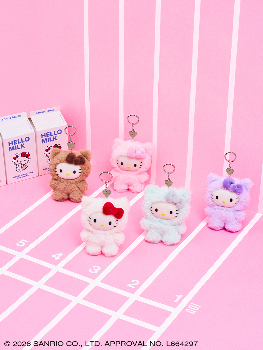 sanrio houseサンリオハウスフラッフィーハローキティチャームブラウン sanrio house シークレットコレクション】フラッフィー ハローキティ