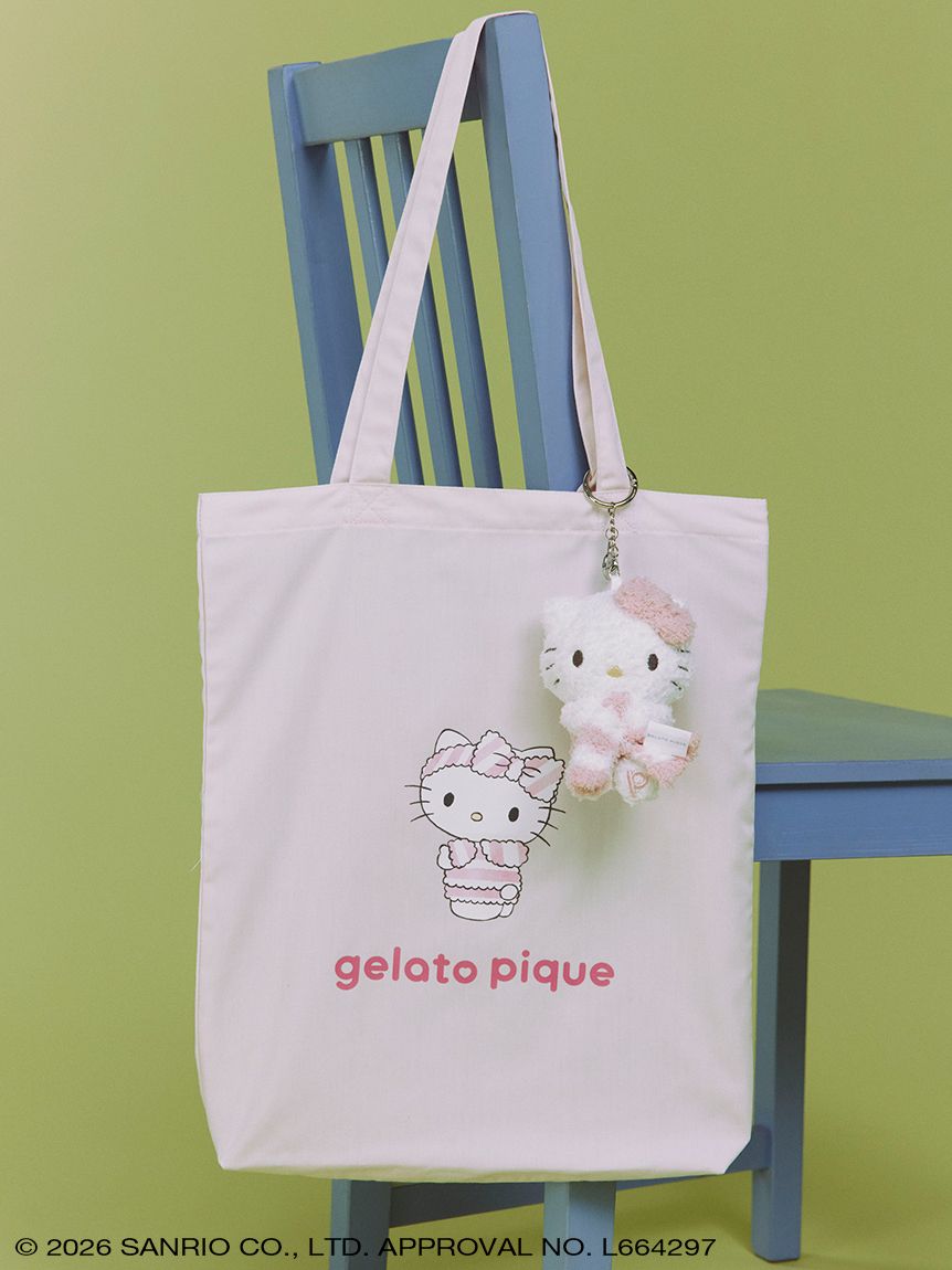 ベビモコぬいぐるみキーチャーム　gelato pique　キティ　サンリオハウス ジェラートピケ サンリオハウス ベビモコぬいぐるみキーチャーム