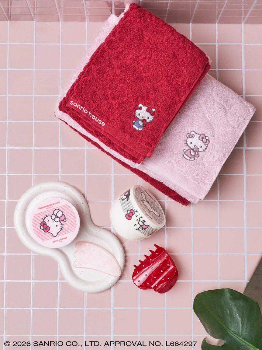ハローキティ リボンフェイスタオル(タオル・ハンカチ) │sanrio house