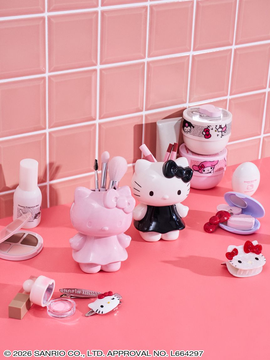 Hello Kitty キティちゃん東京ビル管理用品組合 プラグマスコット ONLINE限定カラーあり】ハローキティ メイクブラシスタンド(その他