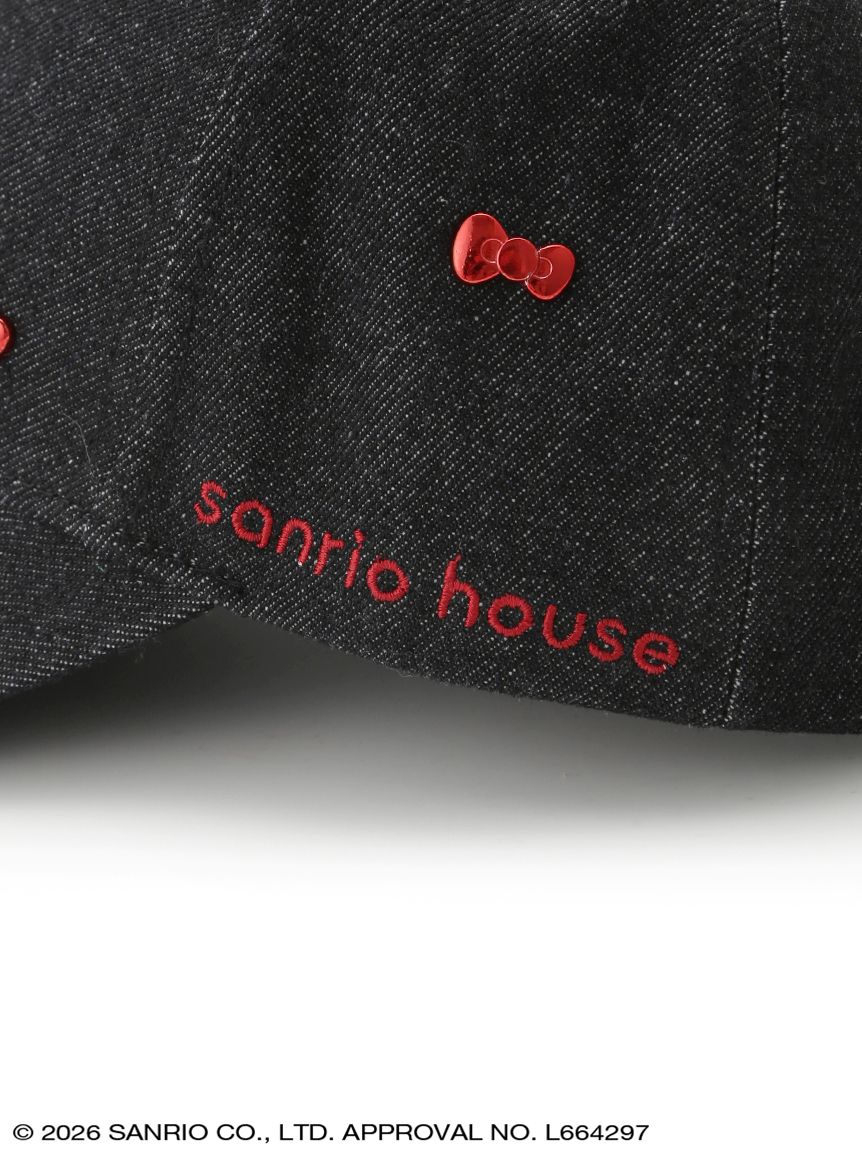 sanrio house ハローキティ リボンスタッズキャップ BLU ハローキティ リボンスタッズキャップ（キャップ）｜sanrio house