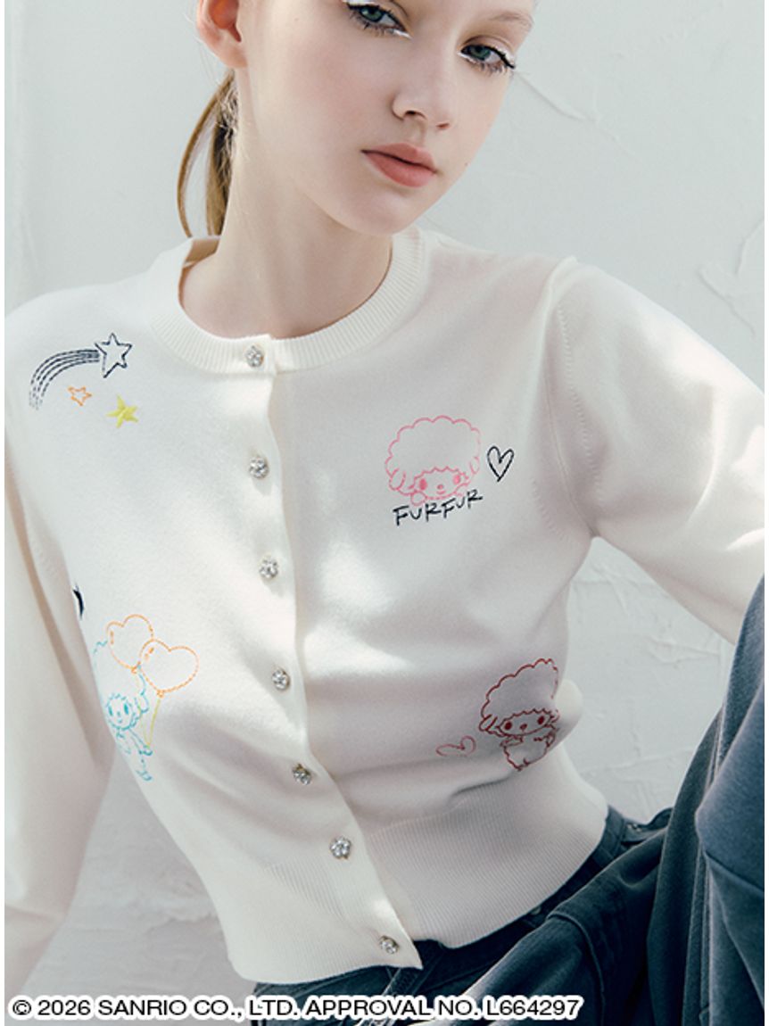 FUR FUR】刺繍ニットカーディガン(カーディガン) │sanrio house