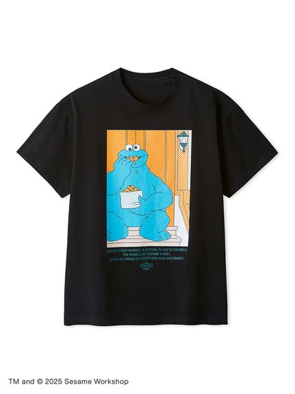 tシャツ 「UNISEX」キャラクターアートTシャツ（ELMO＆FRIENDS） レディース メンズ UNISEX】キャラクターアートTシャツ（ELMO＆FRIENDS）(トップス