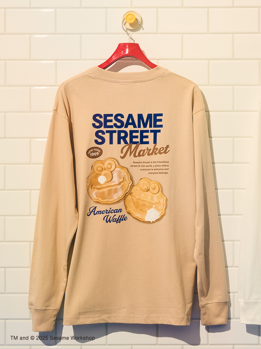 CAFE SWEETS】【UNISEX】ロングTシャツ（WAFFLE）(トップス)｜SESAME