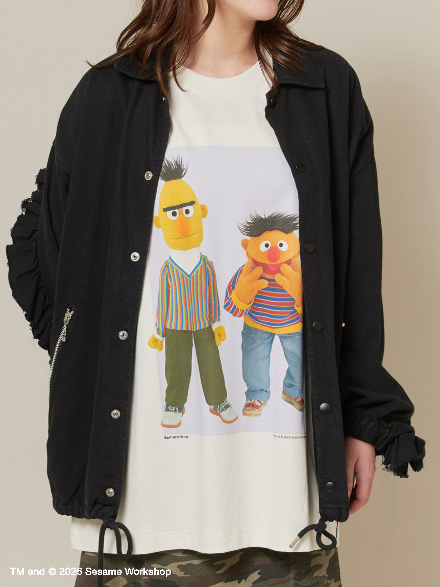 SESAME STREETフォトアートTシャツ（BLU-S） Sサイズ UNISEX】フォト
