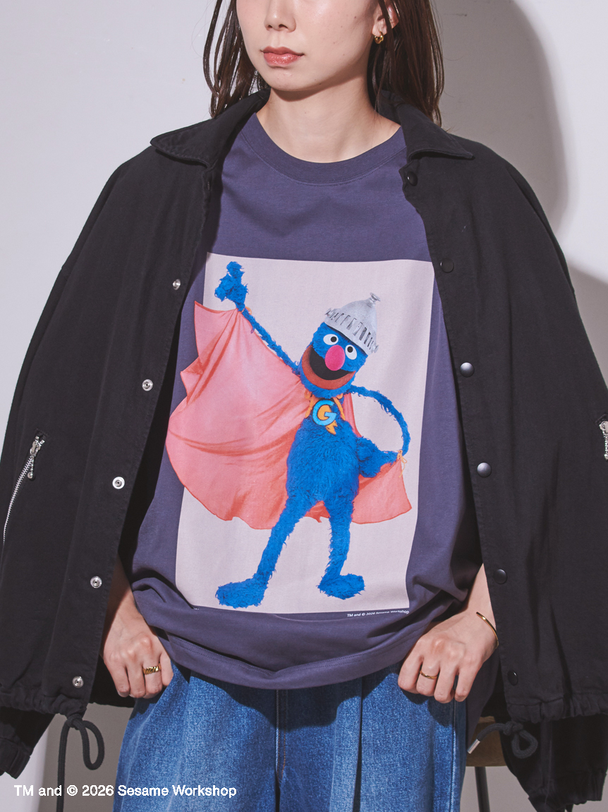 SESAME STREETフォトアートTシャツ（BLU-S）　Sサイズ UNISEX】フォトアートTシャツ(トップス)｜SESAME STREET MARKET/公式