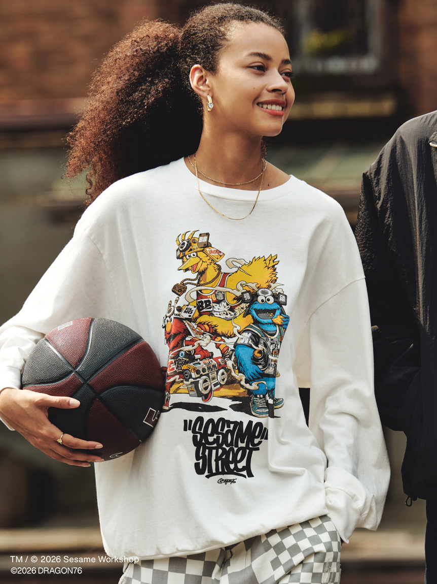 UNISEX】【SESAME STREET MARKET×Dragon76】グラフィックロング